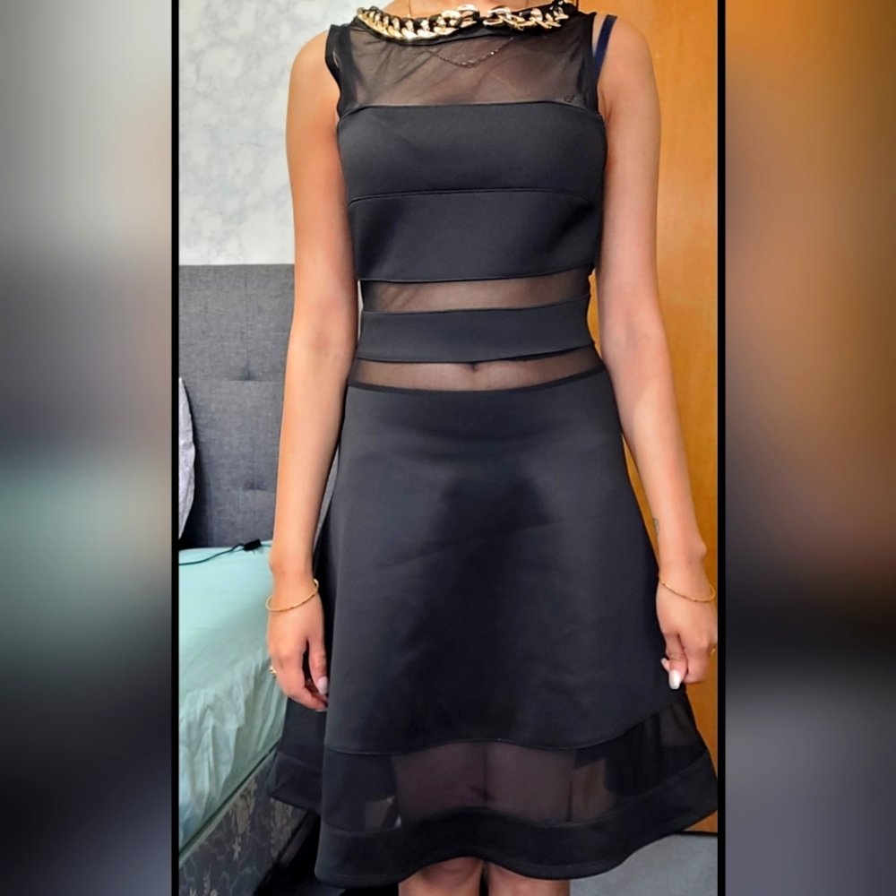 Black fit & flare dress